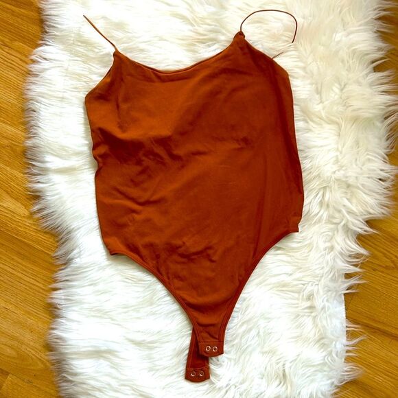 Free People Intimately Bodysuit Rust Brown Size Medium - Picture 1 of 4